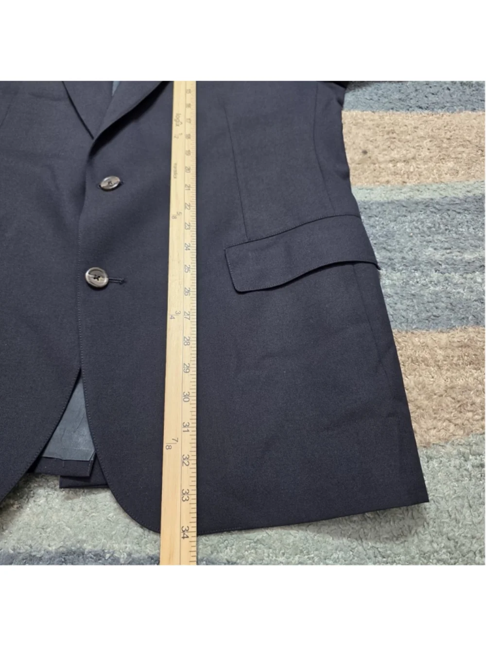Brooks Brothers Made in USA Vintage 100% Wool Navy Blue Blazer Sport Coat 43R